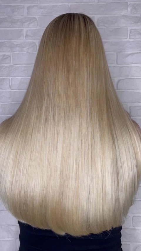 Long blond hair Video stock 165352016