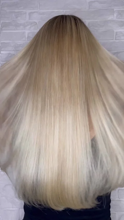 Long blond hair Video stock 165352020