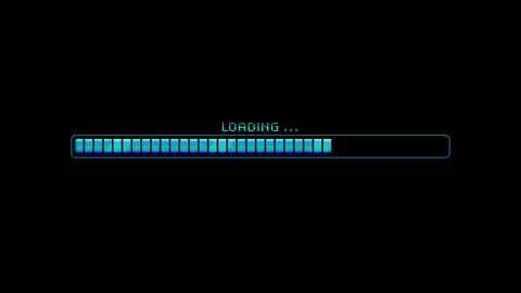 Long blue loading bar animation on a black background Stock Footage 339663054