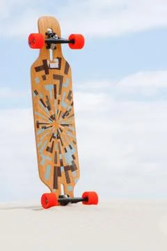 Long board in the desert Stock Photos