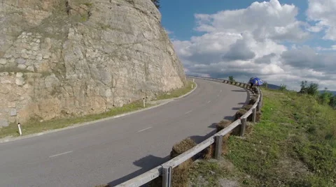 Long board skate event with clouds at the back Stock Footage 43713890