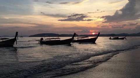 Long boat Stock Footage 221413229