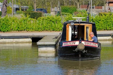 Long boats for navigation Stock-Fotos
