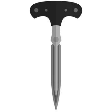 Long bonder knife vector isolated on white background Stock Illustration