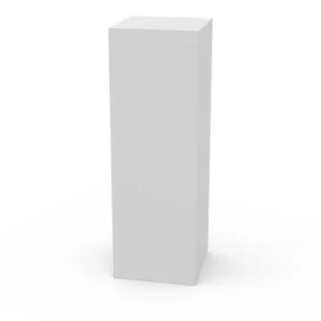 Long box template box model Stock Illustration