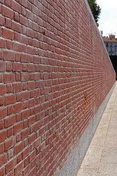 Long brick wall Stock Photos
