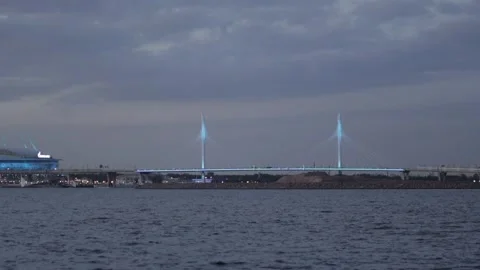 Long bridge in the background Stock Footage 278615212