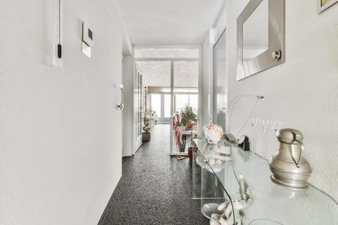 Long bright corridor Stock Photos
