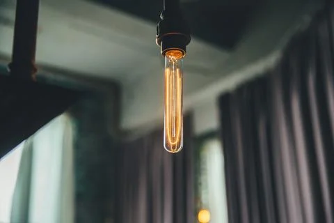 Long bulb of warm light Stock Photos