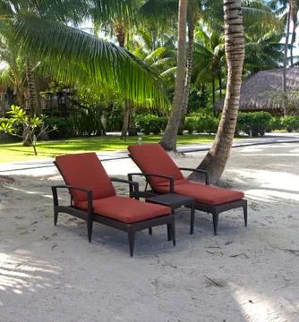 Long chairs Foto stock