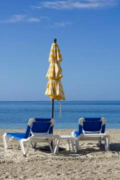 Long chairs Foto stock