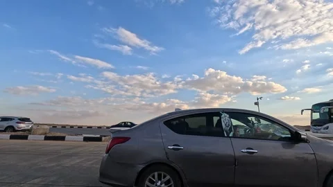 Long Continuous Drive Across Cairo Ring Road Observing Movement Cairo Streets Stock Footage 330078092