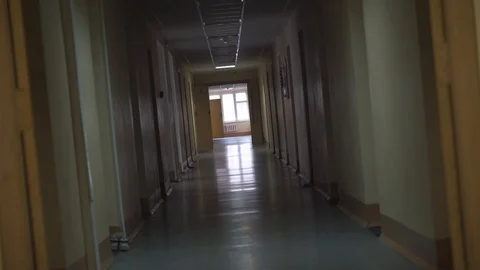 LONG CORRIDOR HOSTEL Stock Footage 124603455