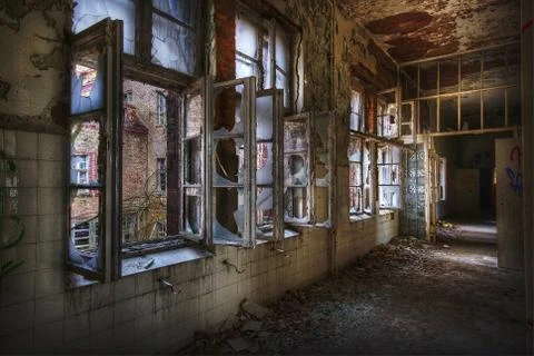 Long corridor Stock Photos