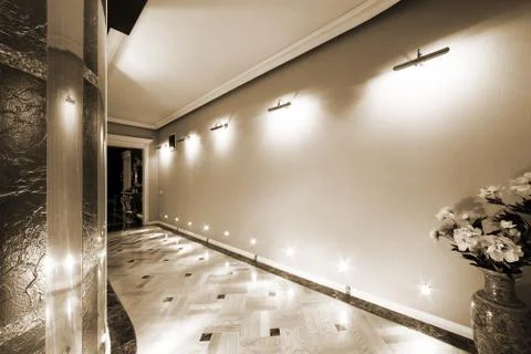 Long corridor Foto stock