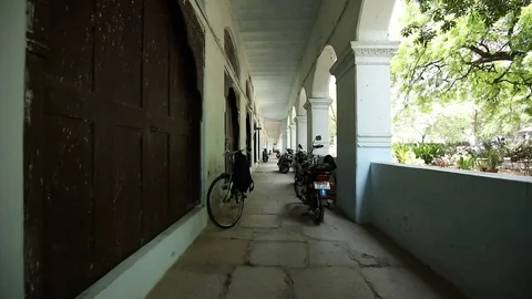 Long-Corridor-Purani-Haveli-2 Stock Footage 75595661