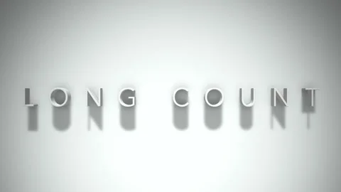 Long count 3D title animation with shadows on a white background Stock Footage 297387343