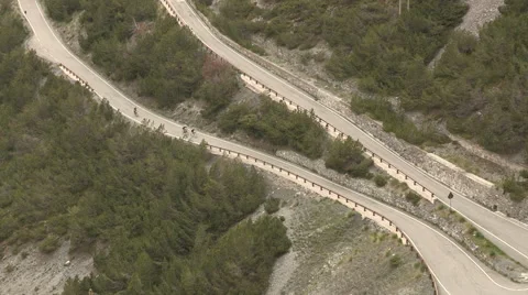 The long curves of Stelvio Stock Footage 60183158