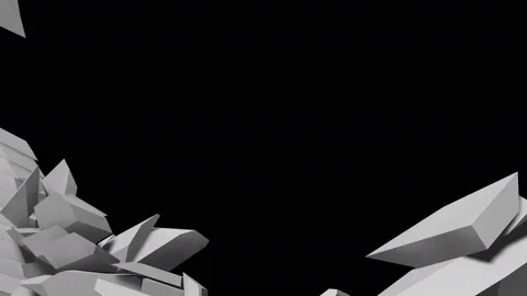 Long debris explosive demolish wall 3d animation Stock Footage 150180450