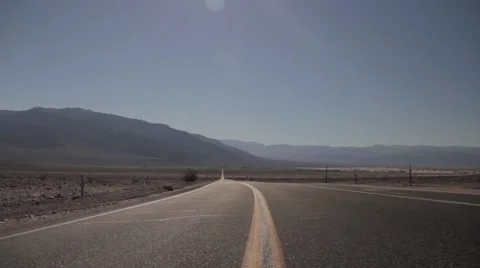 Long desert road Stock Footage 56326348