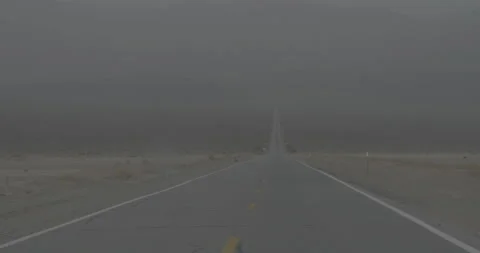 Long Desert Road Stock Footage 168212224