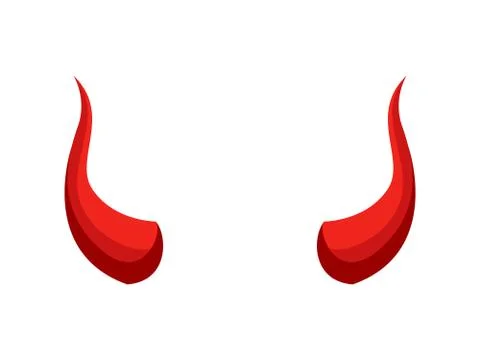 Long devil horn. Isolated Vector Illustration Stock Illustration