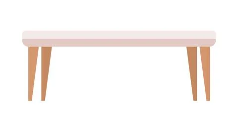 Long dinner table semi flat color vector object Stock Illustration