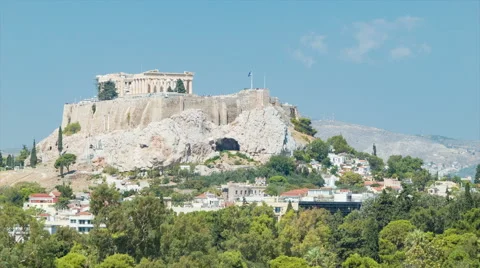 Long Distance Acropolis View in Athens Greece Stock Footage 67598464