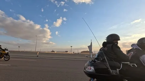 Long Distance Driving Along Cairo Ain Sokhna Desert Road Showing Traffic Flow Stock Footage 330068052