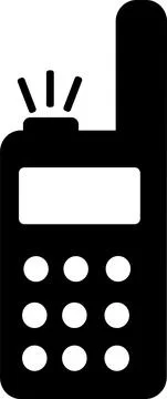 The long-distance transmitter icon, black silhouette. Vector illustration. Stock Illustration