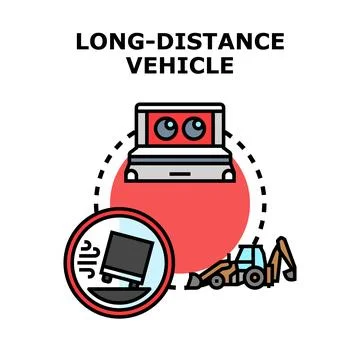 Long distance vehicle remote operation safety concept Stock Illustration