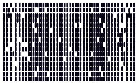 Long dotted halftone gradient texture. disappearing rectangular Illustrazione stock