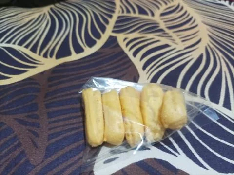 Long Eclairs in Plastic Packaging 写真素材