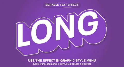 Long editable text effect 스톡 일러스트