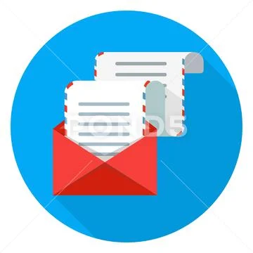 Long email icon vector illustration Stock Illustration