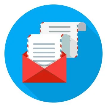 Long email icon vector illustration Stock Illustration