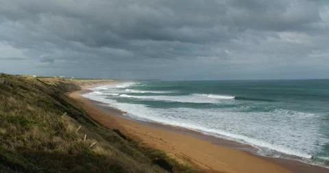 Long Empty Beach In Australia Clip8116 Stock Footage 231016403
