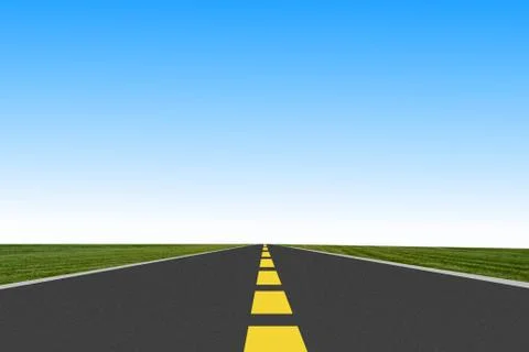 Long empty road ahead Stock Illustration