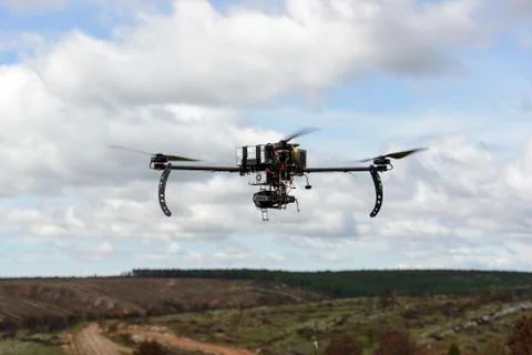 Long endurance drone prototype flying Foto stock