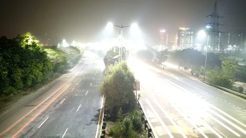 A long exposed time-lapse. Stock Footage 124131476