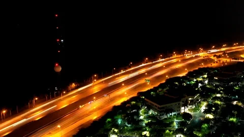 Long exposer hyperlapse of highway Stock Footage 126096642