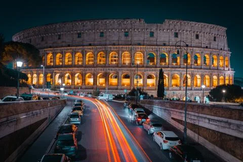 Long exposition in Rome Stock Photos