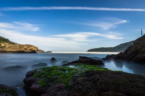 Long Exposure Beach Pedra da Praia do Meio Trindade, Paraty Rio Foto stock
