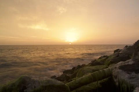 Long exposure at the beach Stock Photos