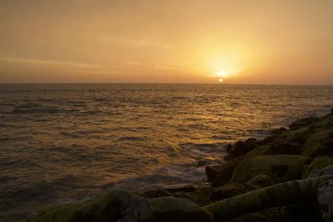 Long exposure at the beach Stock Photos