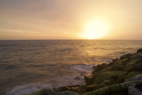 Long exposure at the beach Stock Photos