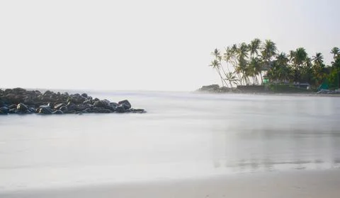 Long exposure at the beach Stock Photos