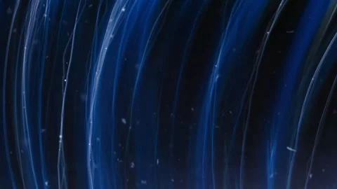 A long exposure of a blue light in the dark Stock Footage 256485800