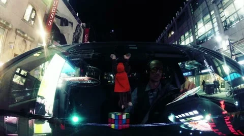 Long Exposure Driving Timelapse Stockbeeldmateriaal 12679604