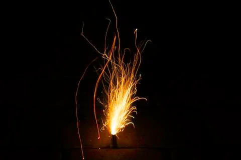 Long-Exposure Firework Stock-Fotos